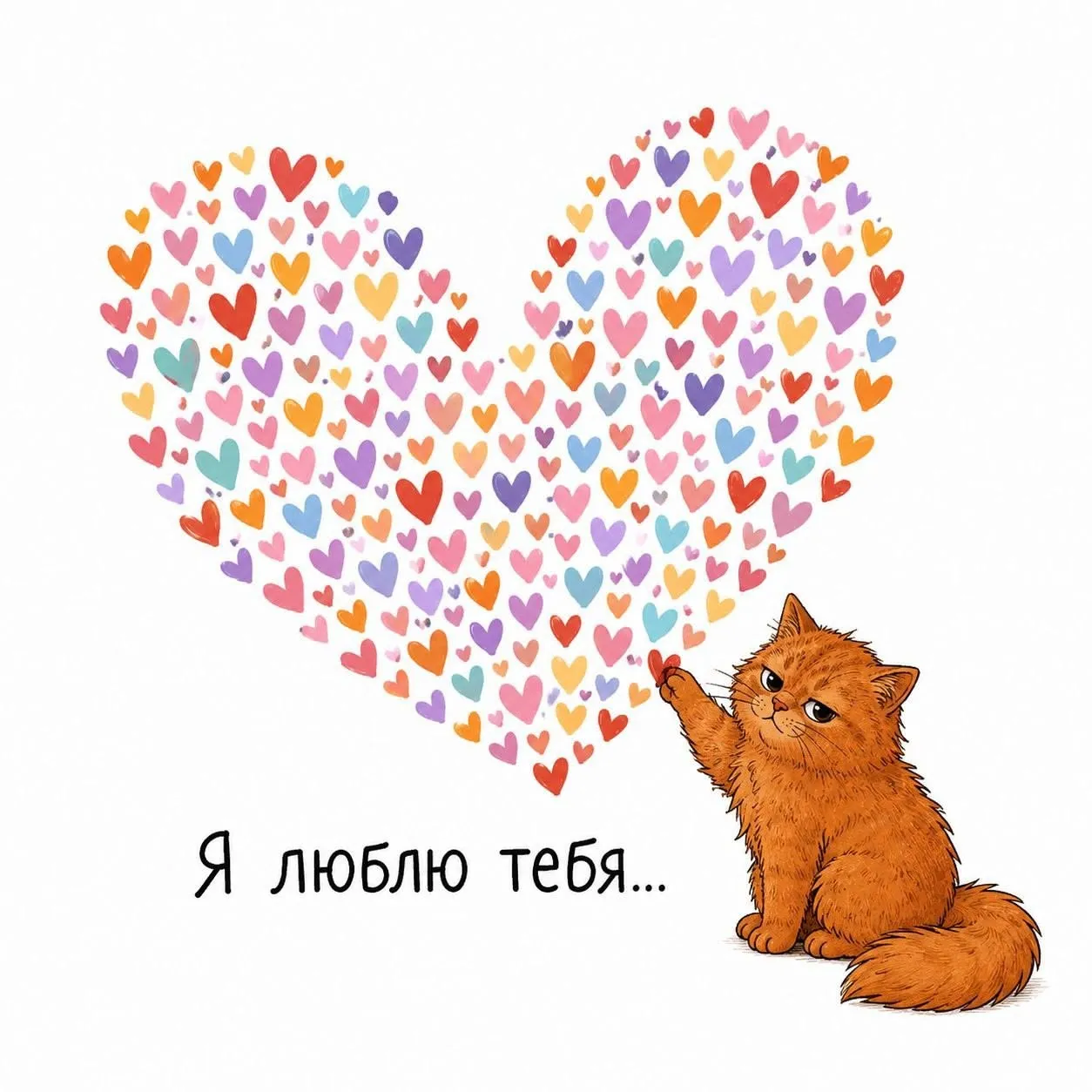 Картинка Я тебе кохаю - з теплими почуттями, українською